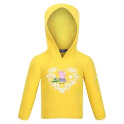 Kinder/Kids Peppa Pig Gebloemde Hoodie (Maïs Geel)