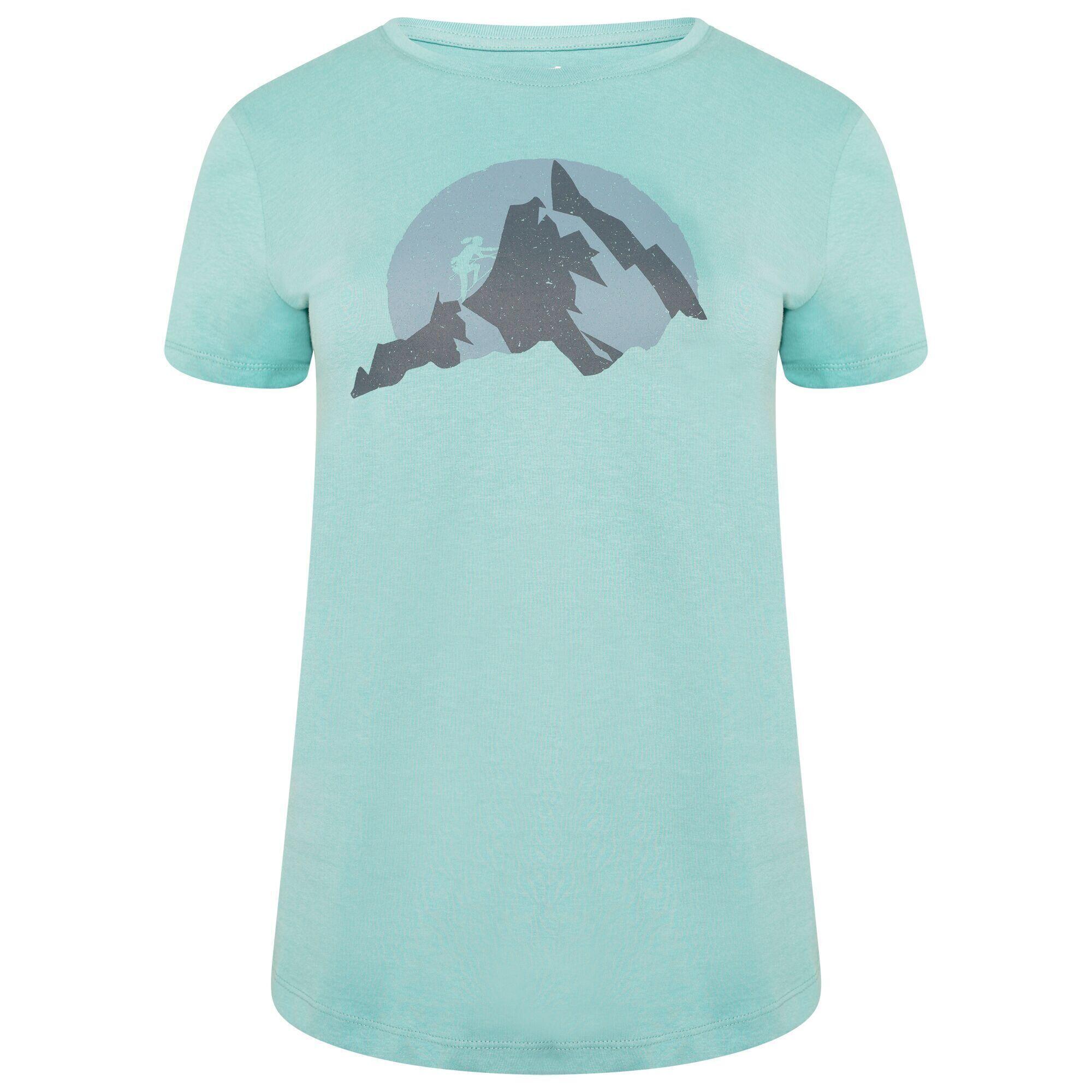 Womens/Ladies Peace of Mind Mountain Climbing TShirt (Meadowbrook Green) 1/5