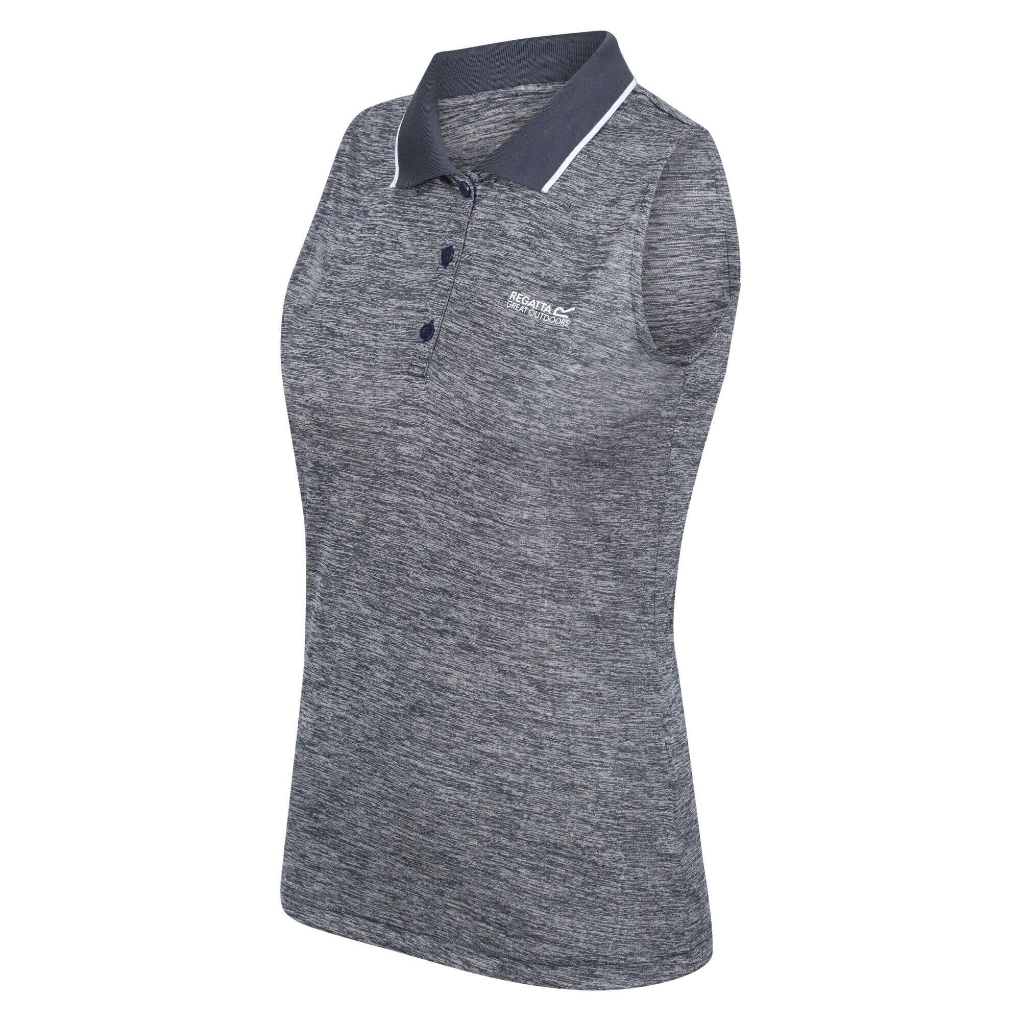 Polo Sans Manches TIMA Femme (Bleu Marine) 4/5