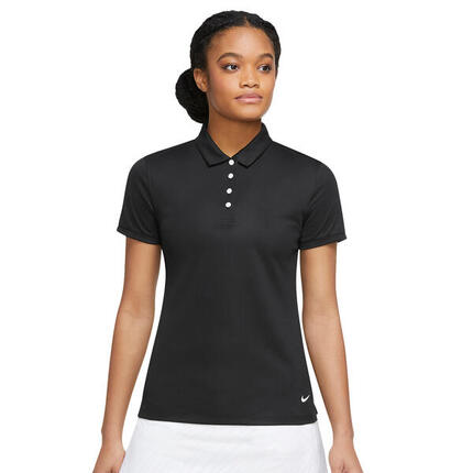 Victory" Poloshirt für Damen Schwarz/Weiß