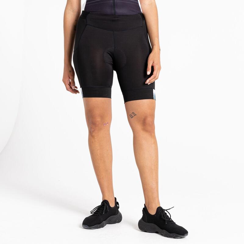 Pantaloncini Da Ciclista Stampa Potenziata Donna Dare 2B Prompt Nero