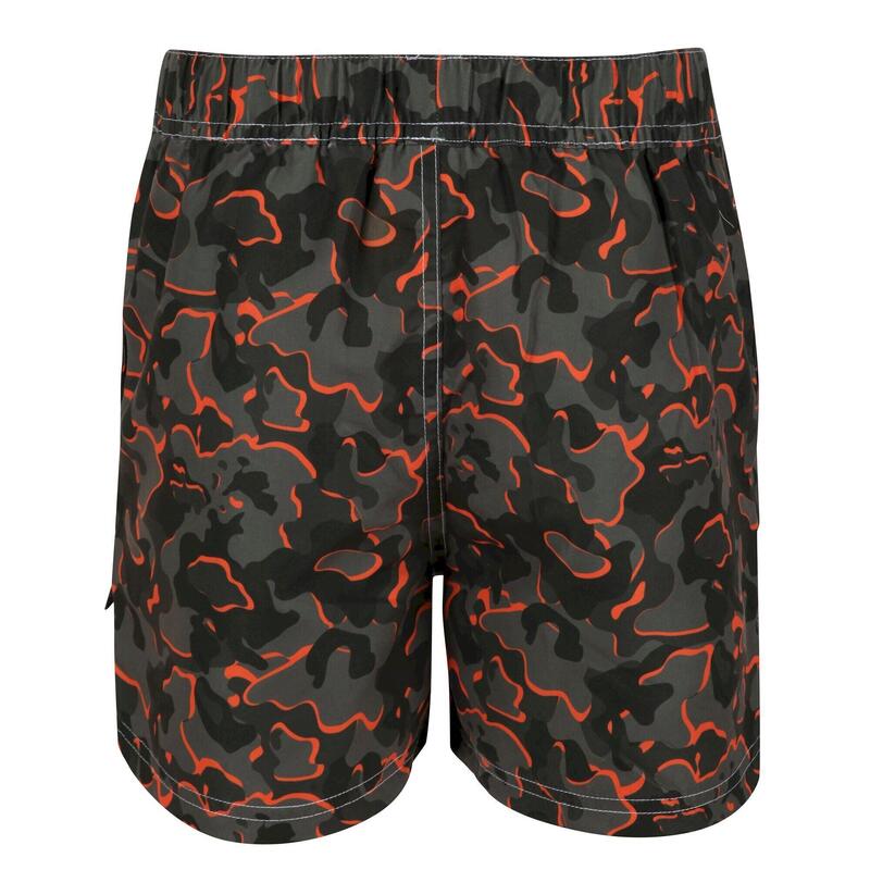 Costume Da Bagno A Pantaloncino Camo Ragazzi Regatta Skander II Foglia D'Uva