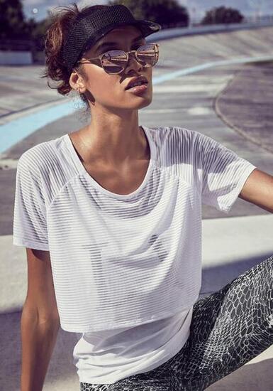 Damen LASCANA ACTIVE 2-in-1-Shirt »Digital Mauve«