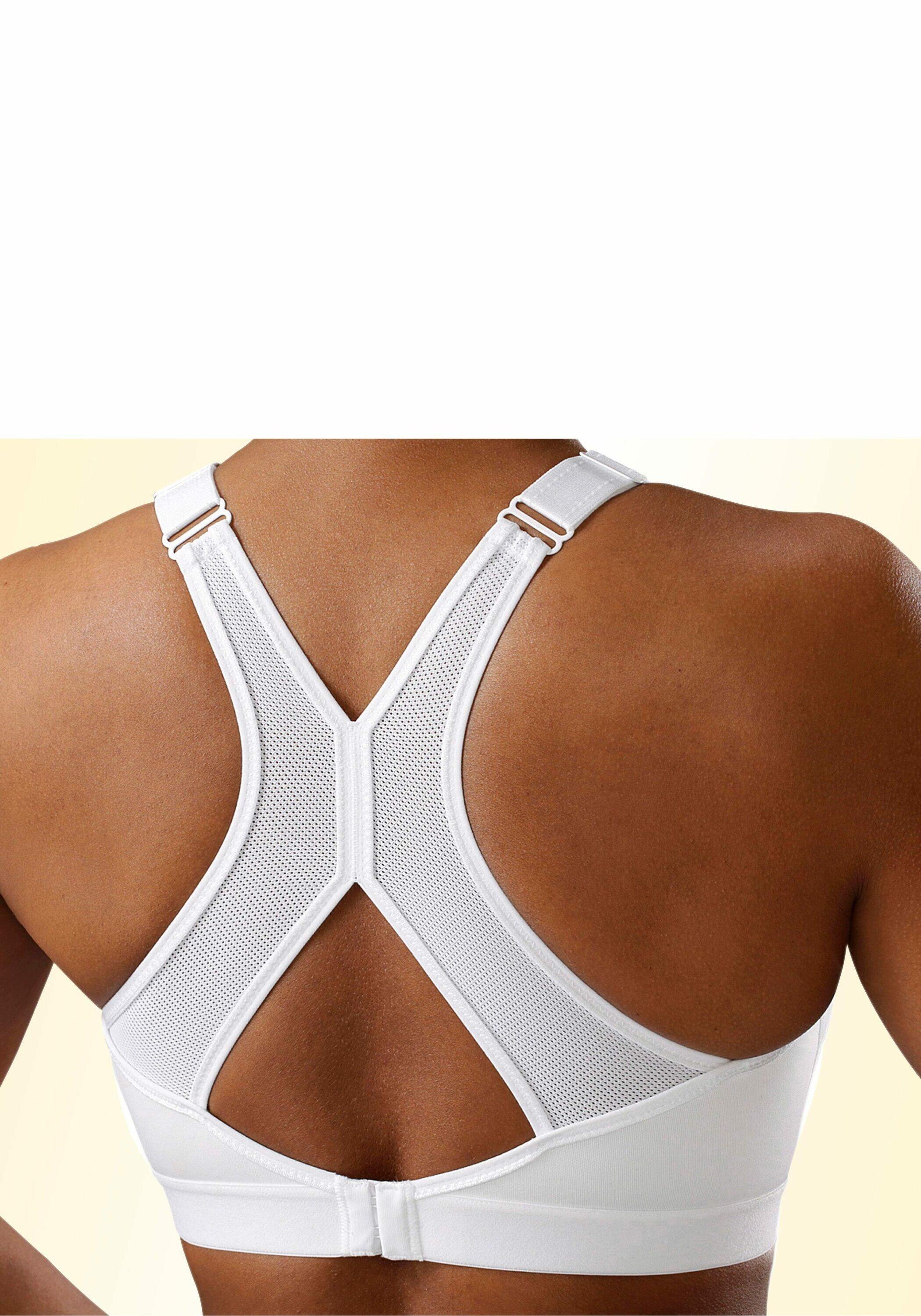 Damen Venice Beach Sport-BH ohne Bügel für Sportarten starker Belastbarkeit 5/6