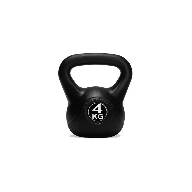 PVC Kettlebell - 4 kg - Zwart