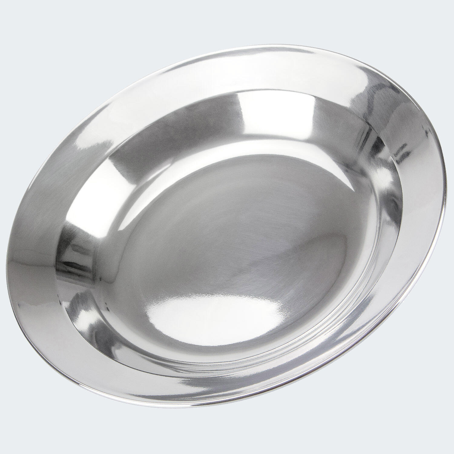 Soup camping plate stainless steel | Diameter approx. 22 - 24 cm | 1 plate