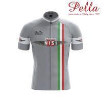 Maillot de cyclisme à manches courtes gris Cerchi Nisi