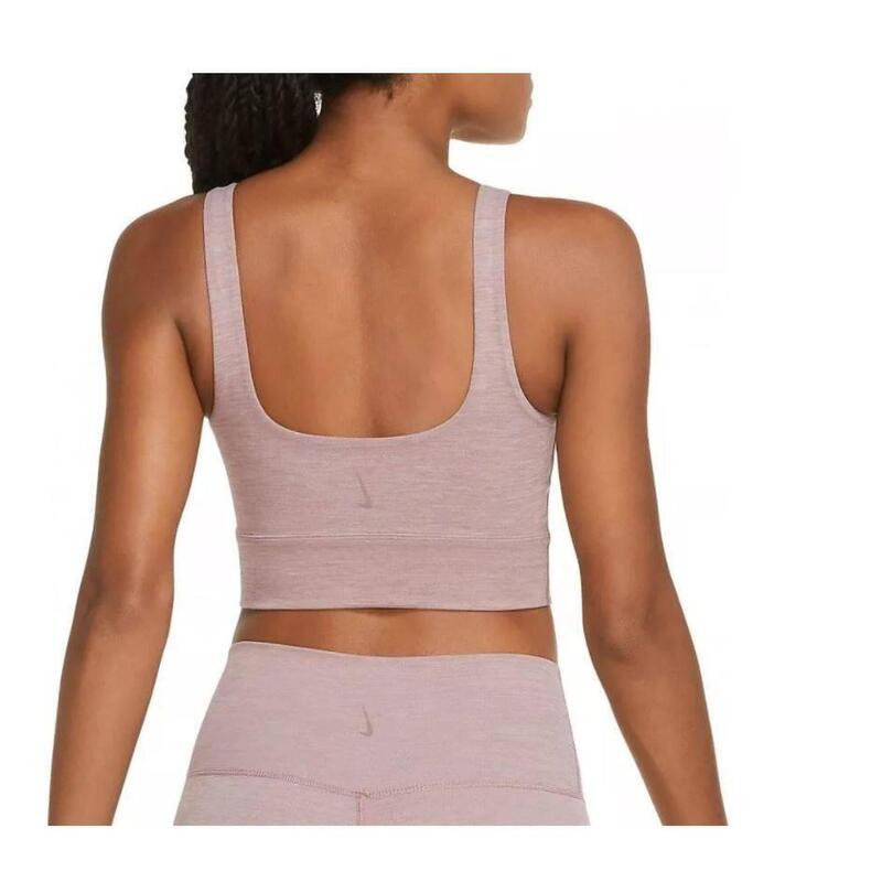 Top deportivo Nike Yoga Luxe rosa para mujer