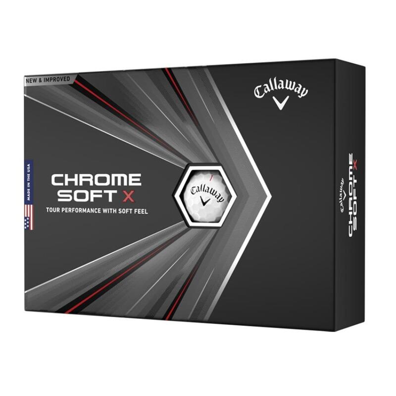 Caja de 12 Pelotas de golf Callaway Chrome Soft X Blanches