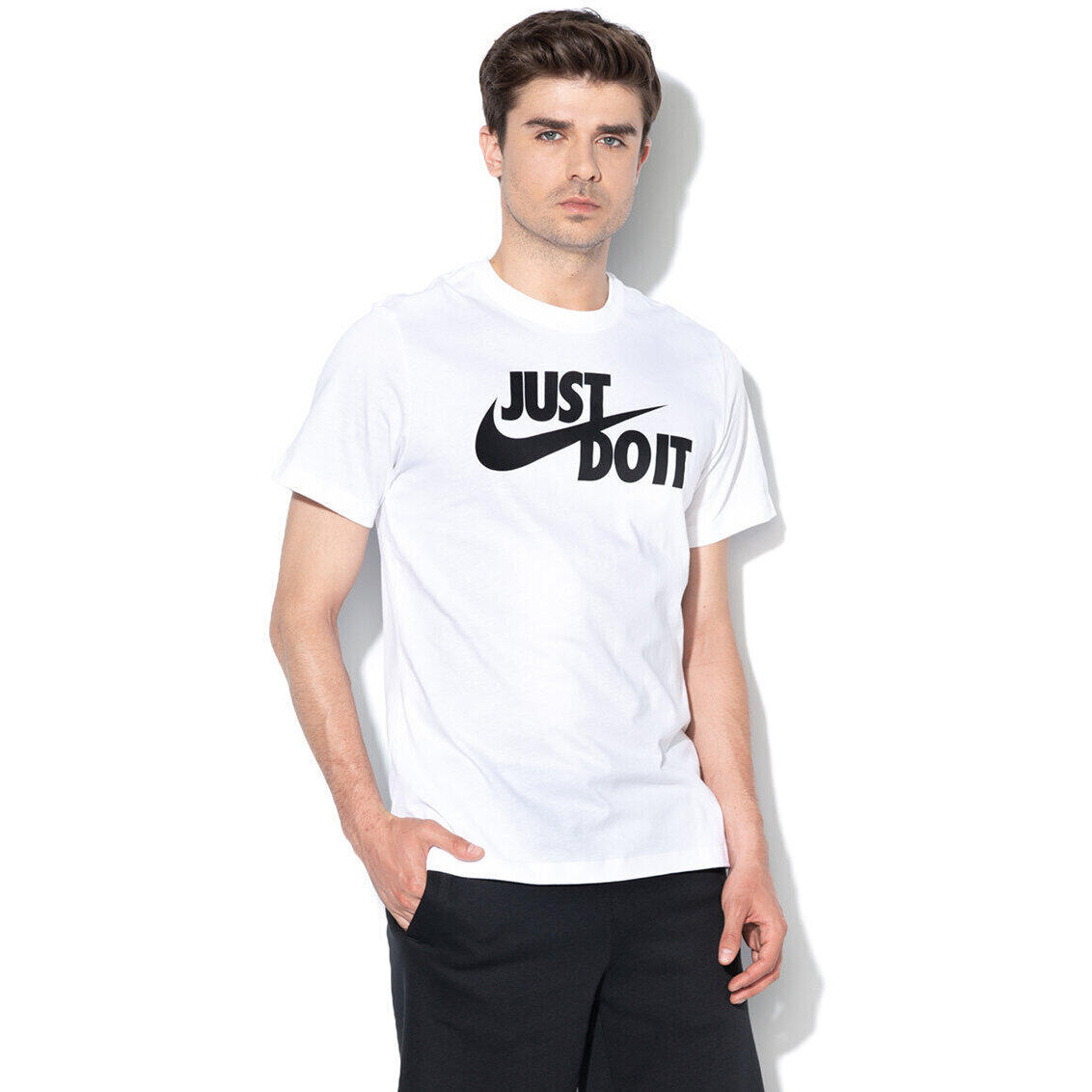 T-shirt Nike Just Do It Swoosh, Blanc, Hommes 3/5