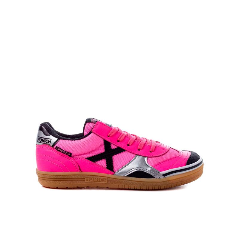 Zapatilla de fútbol sala MUNICH Gresca para niño/a rosa