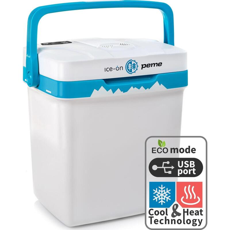 Peme Nevera Y calienta termoeléctrica mini de 12 230 voltios coche camping viaje iceon io32l adventure naranja 27l