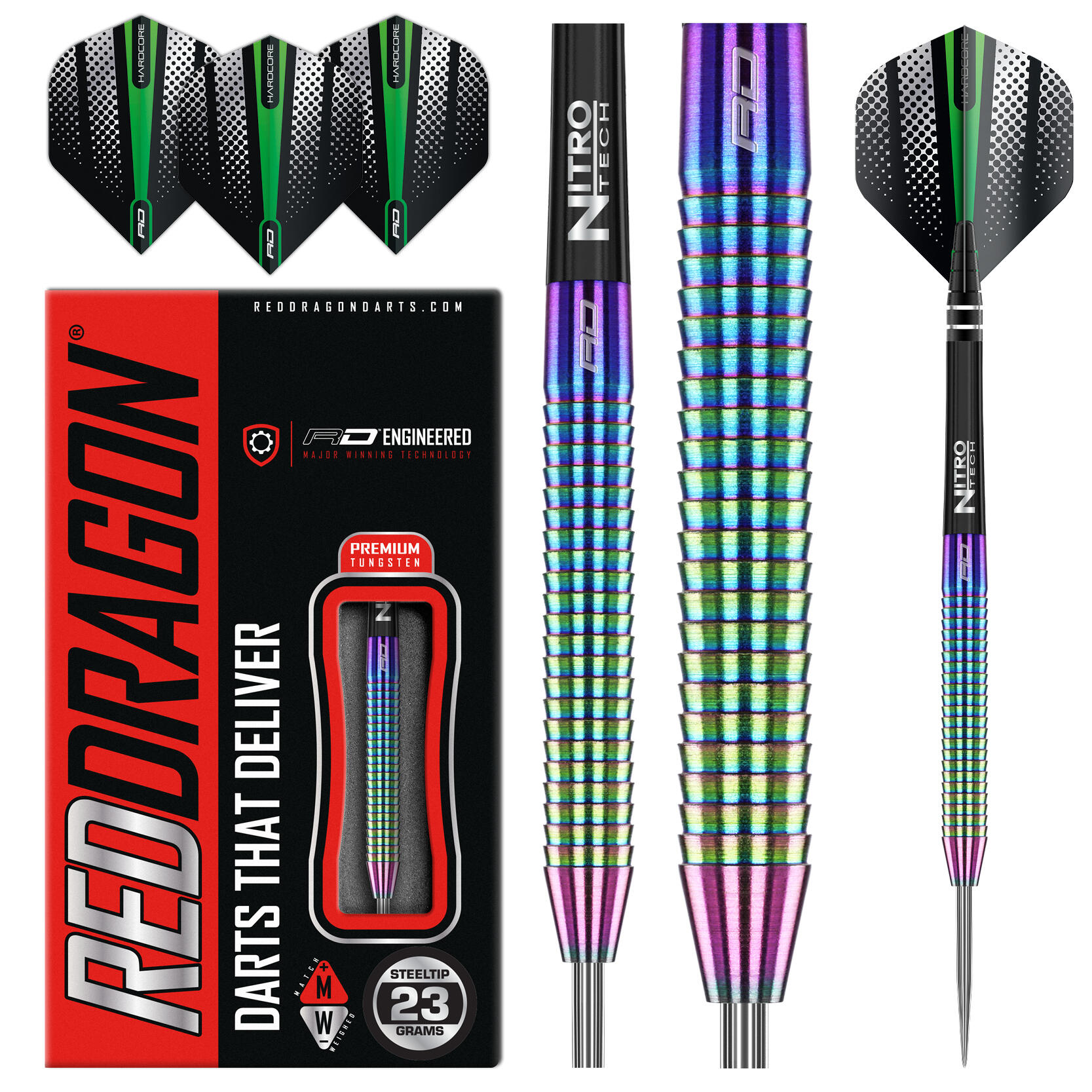 Sada steel šipek Red Dragon Razor Edge Spectron 1/6
