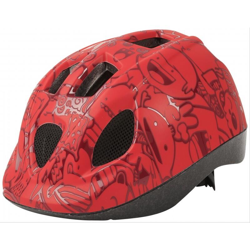 Casco niño smil rojo t-s 52-56 cm