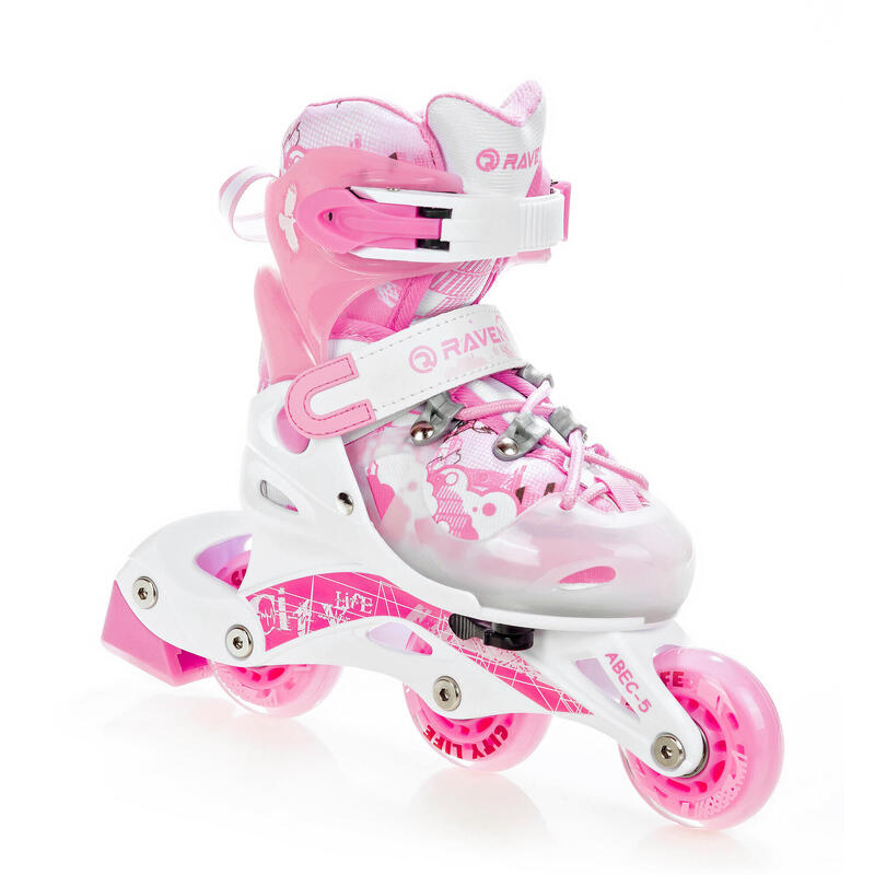 Pattini a rotelle regolabili 3in1 Princess Pink