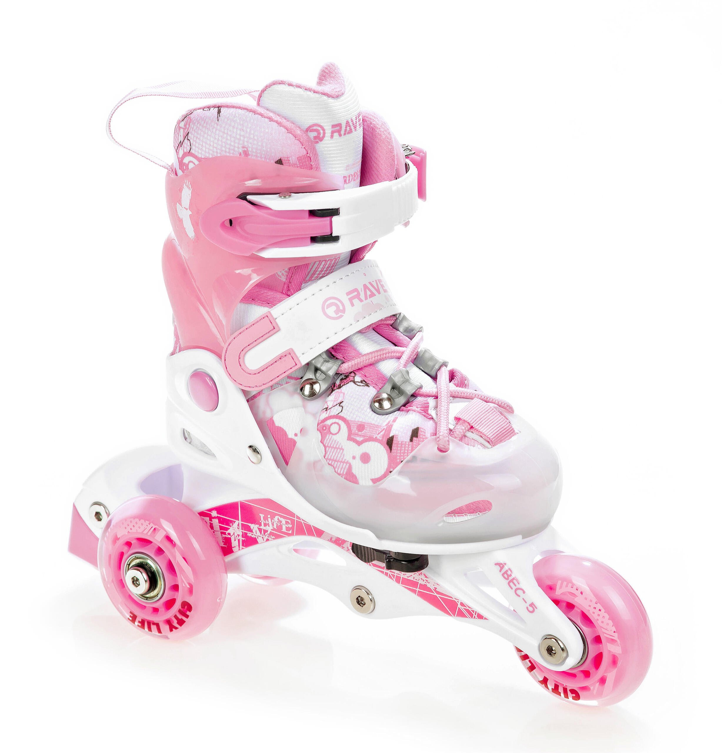 3-in-1 Verstelbare Skeelers Princess Roze 3/5