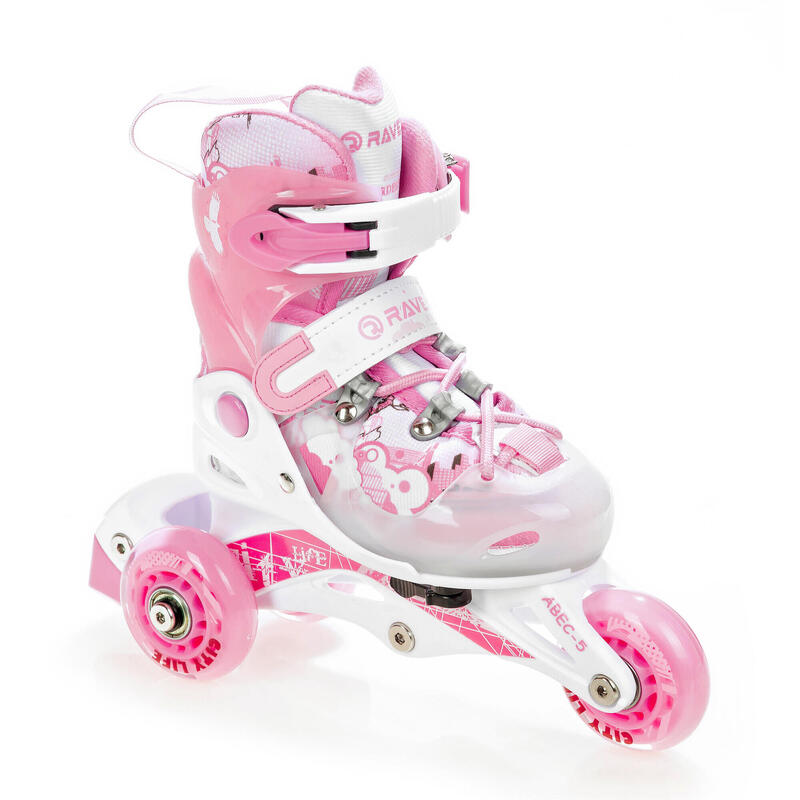 Pattini a rotelle regolabili 3in1 Princess Pink