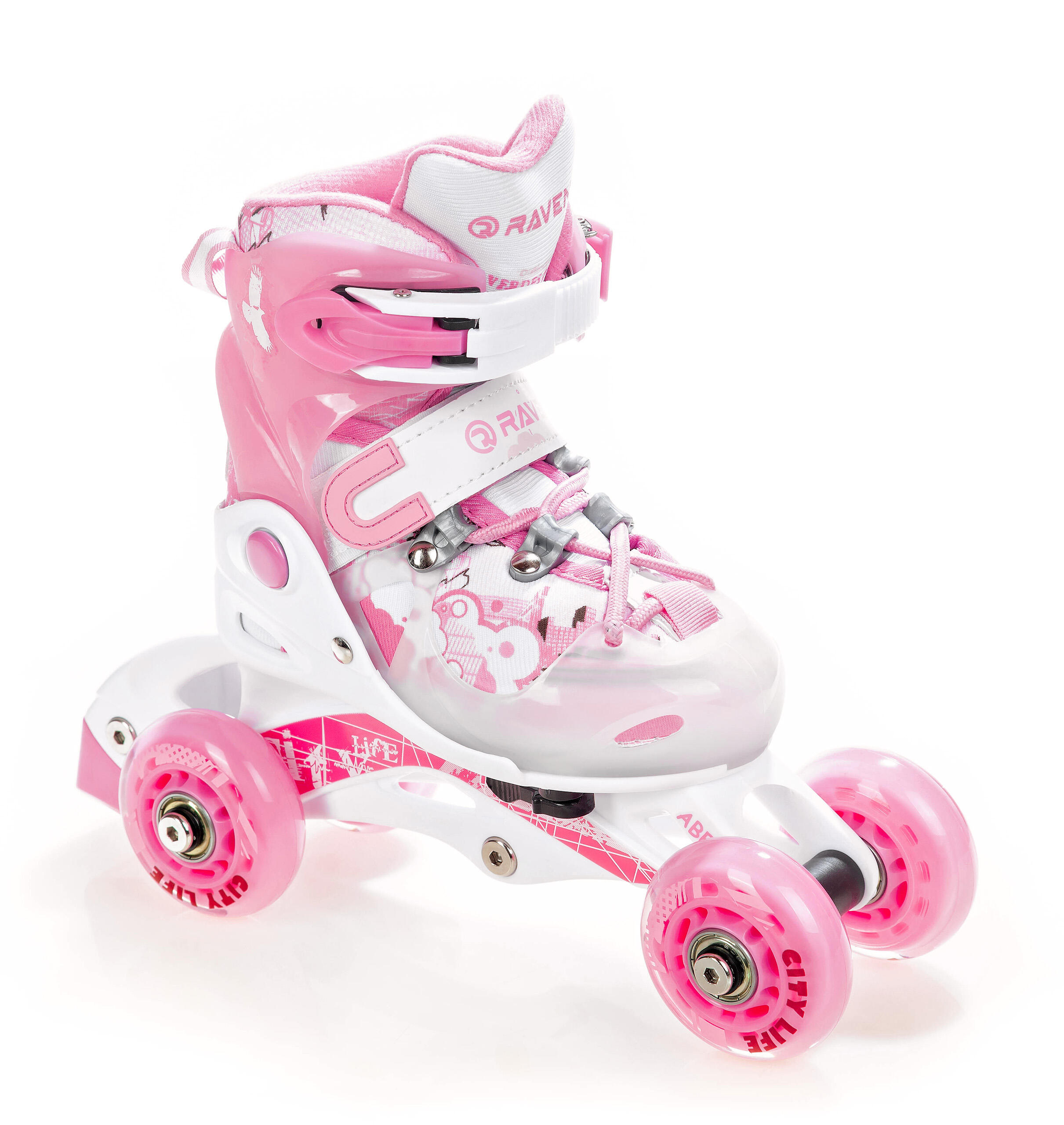 3-in-1 Verstelbare Skeelers Princess Roze 4/5