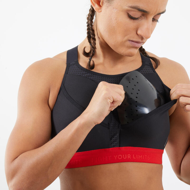 Seconde vie - BRASSIÈRE DE BOXE 500 2 EN 1: MAINTIEN ET PROTECTION - BON