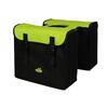 Dubbele Fietstas 34 Liter 37 X 33 X 14Cm (2X) - Zwart / Groen