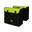 Sac double vélo 34 litres 37 x 33 x 14 cm (2x) - noir / vert citron