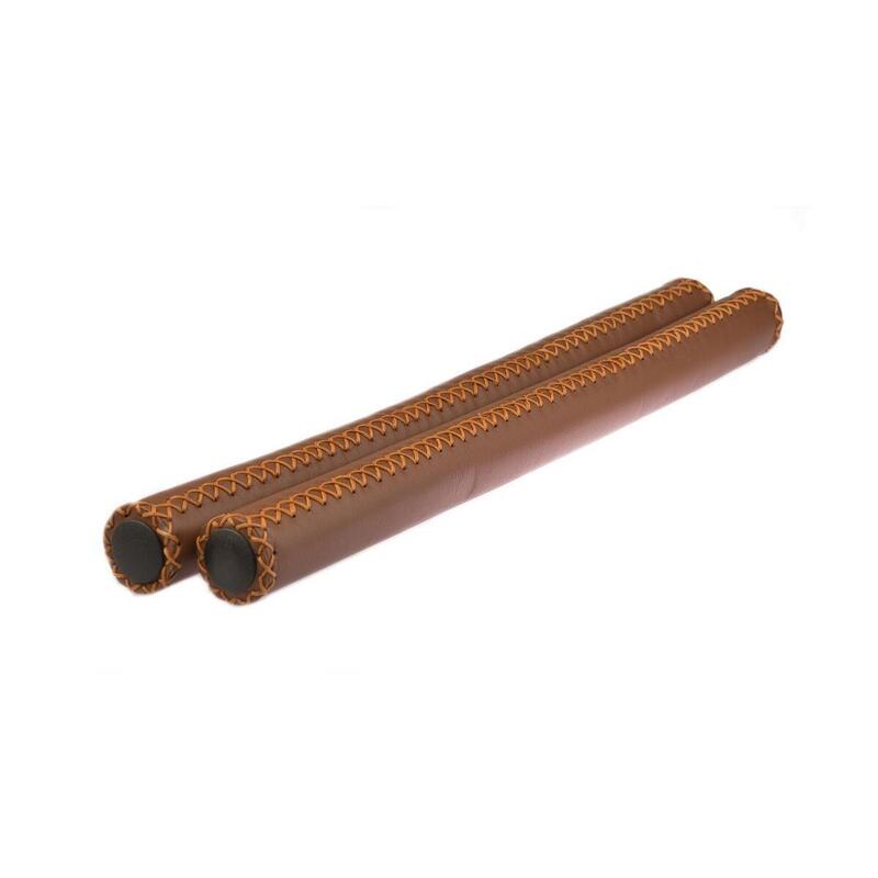 Grips Poignée De Guidon Cuir 40 Cm - Marron