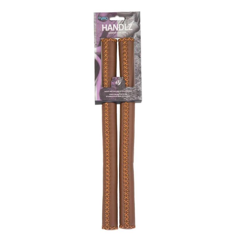 Grips Poignée De Guidon Cuir 40 Cm - Marron