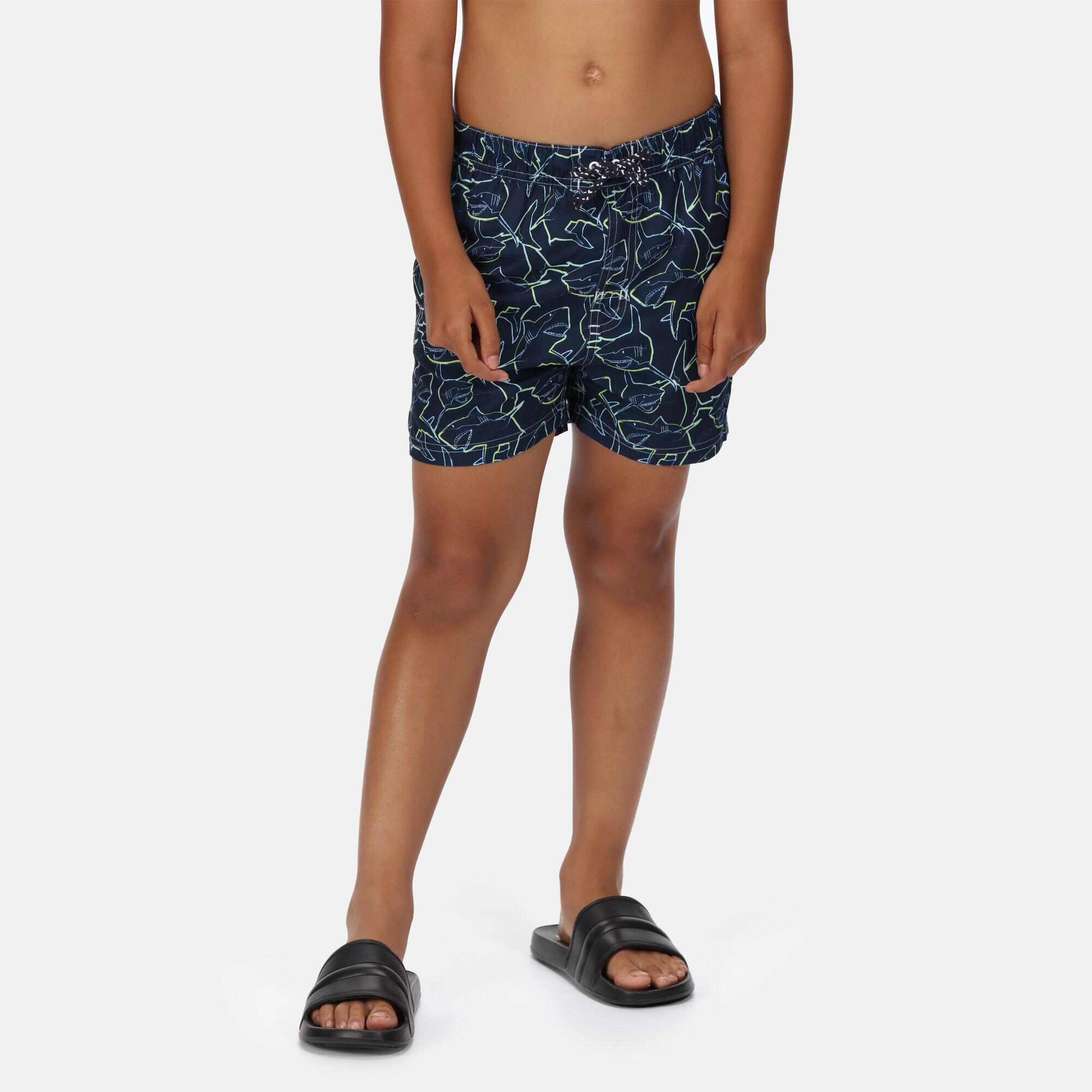 REGATTA Skander II Boys' Swim Shorts - Navy Shark