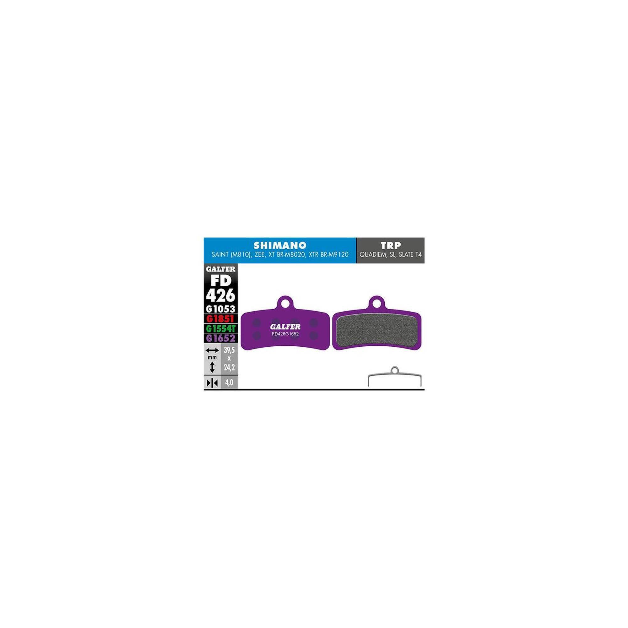 E-Bike Bremsbelag G1652 - Shimano XT & Zee - Violett 1/5