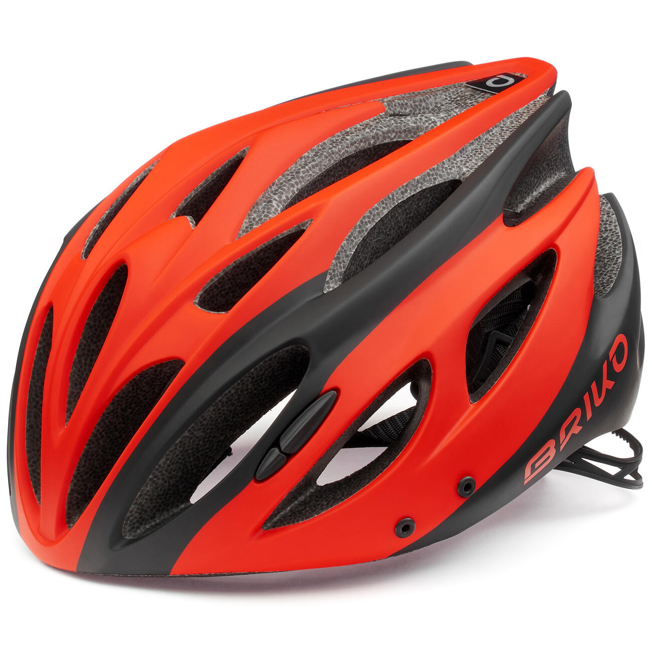 BRIKO Kiso Fietshelm Fietshelm GLANZEND ZWART ROOD M 1/7