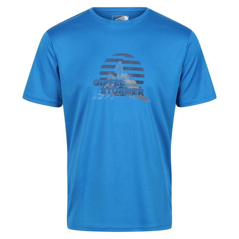 Fingal Slogan wandel-T-shirt met korte mouwen voor heren - Blauw