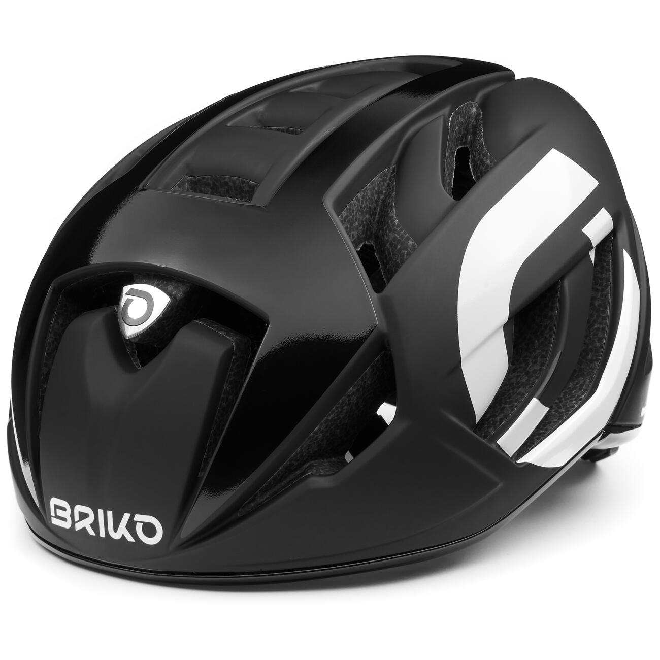 BRIKO Ventus 2.0 Fietshelm Fietshelm GLANZEND ZWART - WIT M 1/6