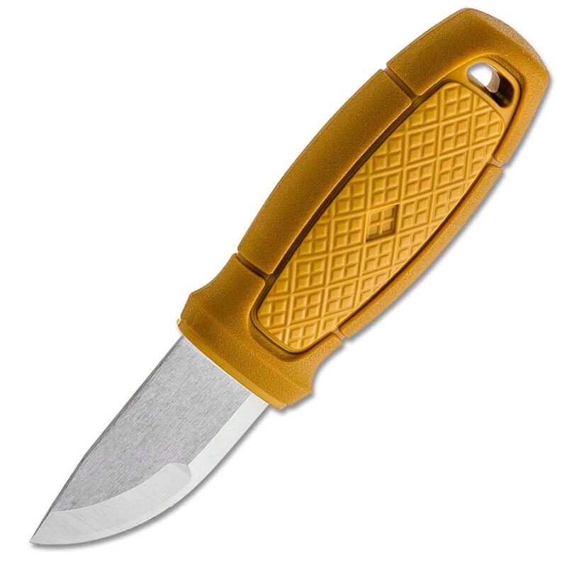 Survivalmes Eldris Neck Knife Sandvik staal - Geel