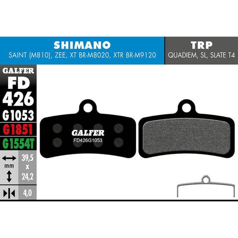 Pastilla Freno H03A Resina con disipador Saint Zee Deore XT