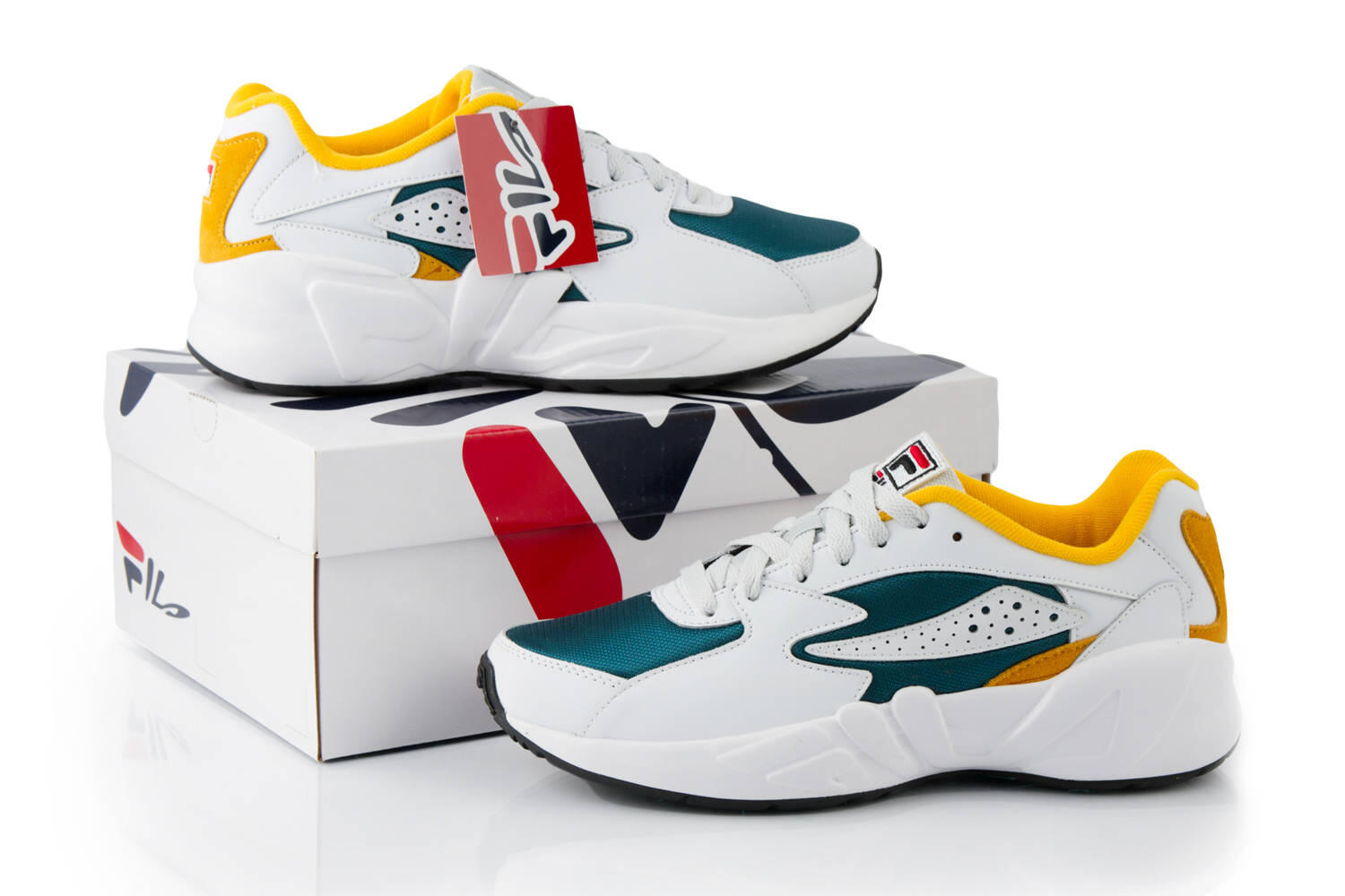 Chaussures de course Fila Mindblower pour hommes, blanches 2/5