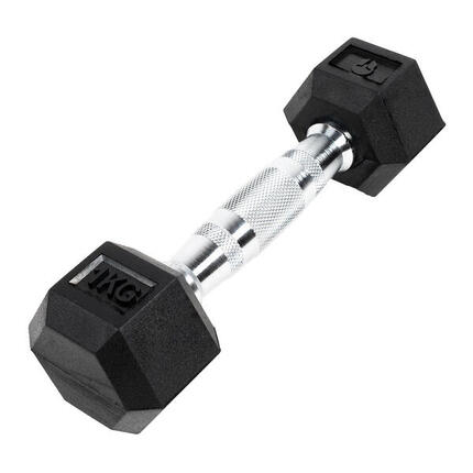 Haltère hexagonal "Hex Dumbbell" en caoutchouc GladiatorFit
