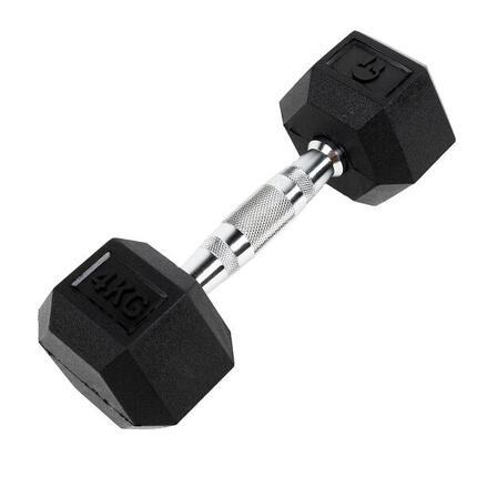 Sechseckige Hantel "Hex Dumbbell" aus Gummi GladiatorFit