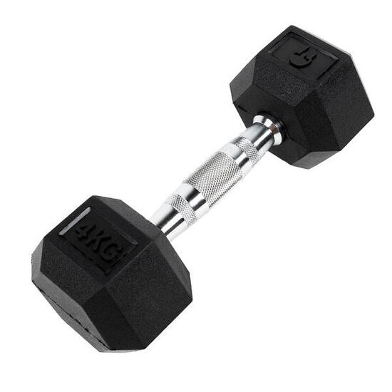 Sechseckige Hantel "Hex Dumbbell" aus Gummi GladiatorFit