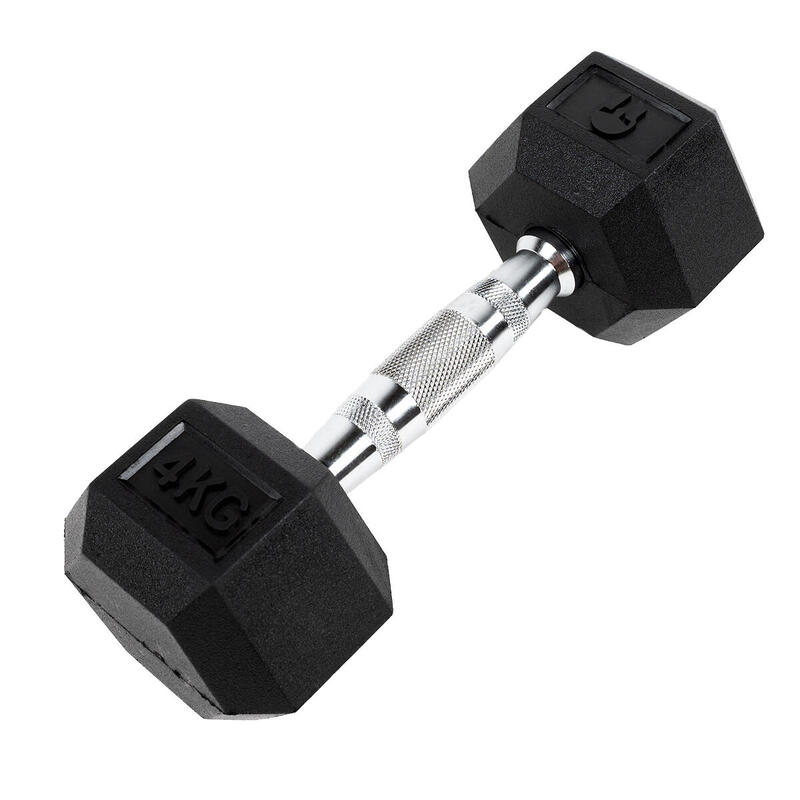 Haltère hexagonal "Hex Dumbbell" en caoutchouc