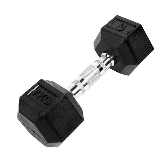 Haltère hexagonal "Hex Dumbbell" en caoutchouc GladiatorFit