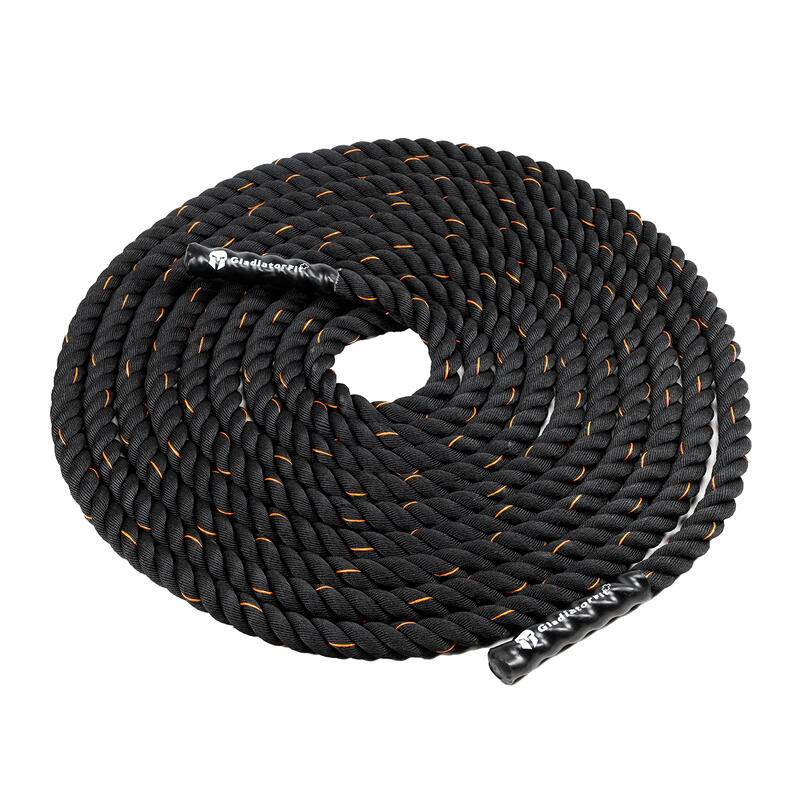 Corde de combat "Battle Rope" ondulatoire en polyester 15m