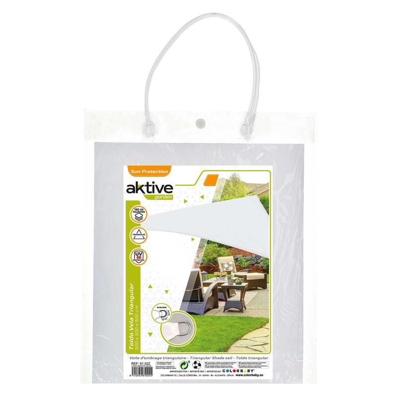 Store d'ombrage triangulaire blanc Aktive Garden