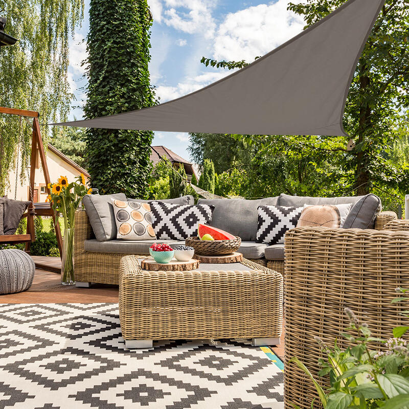 Store à voile triangulaire gris anthracite Aktive Garden