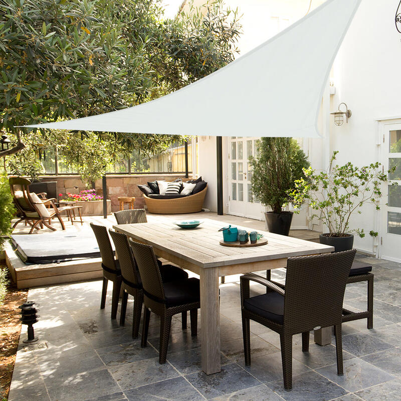 Store d'ombrage triangulaire blanc Aktive Garden