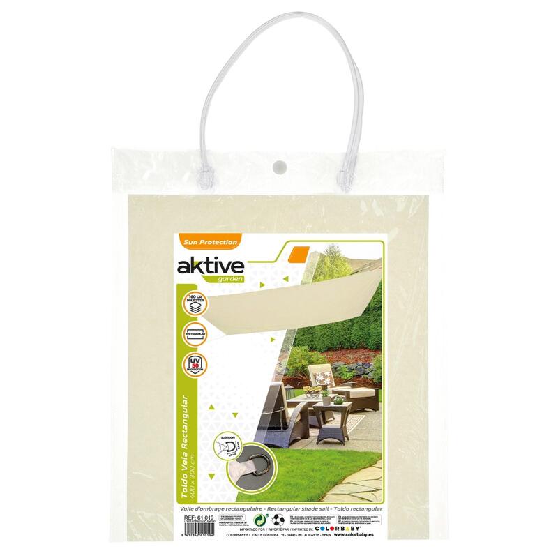 Store rectangulaire crème store d'ombrage Aktive Garden