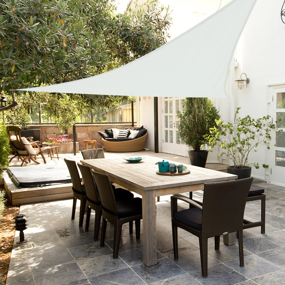 Aktive Tenda da sole triangolare bianca 500x500x500 cm 2/4