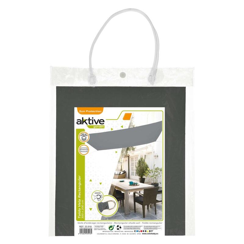Garden store rectangulaire, gris anthracite Aktive