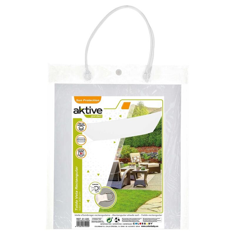 Store rectangulaire blanc Aktive Garden