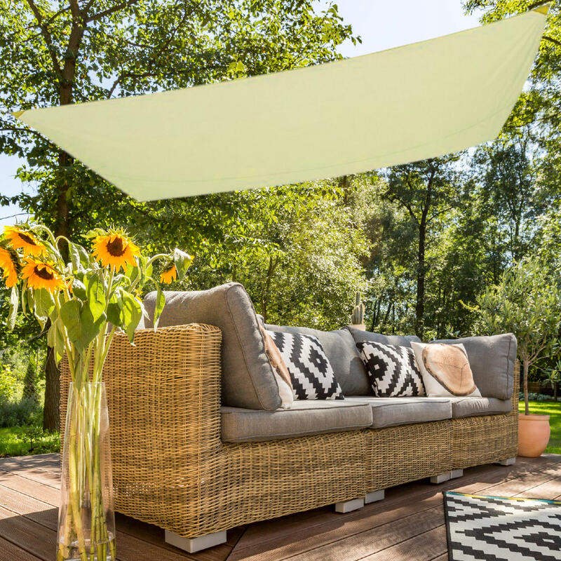 Voile d'ombrage rectangulaire couleur crème Aktive Garden