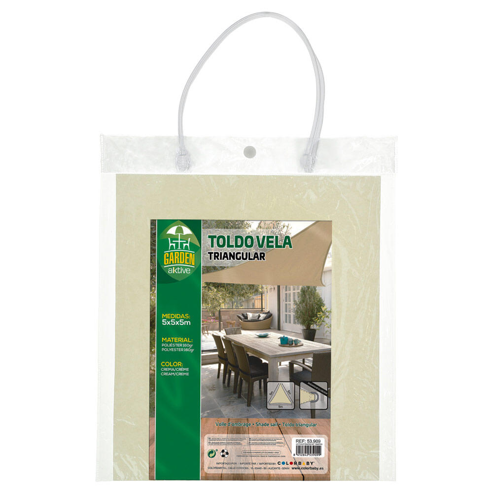 Tenda a vela triangolare active garden color crema 4/4